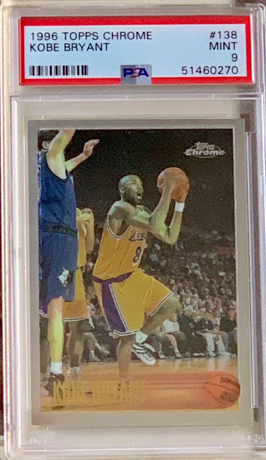 Kobe Bryant Rookie (PSA 9) 1996 Topps Chrome MINT #138 – Beverly 