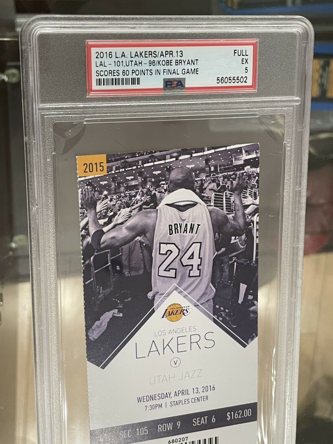 Kobe Bryant Last Game (PSA) 5 Excellent 2016 Lakers Jazz 60 Points FULL