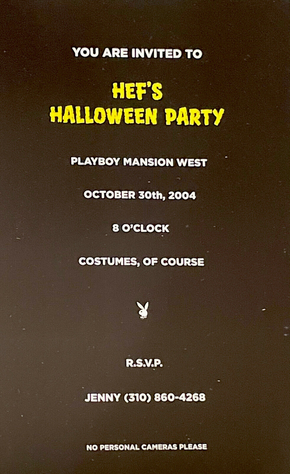 PLAYBOY MANSION INVITATION WITH DIRECTIONS - Ace Rare Collectibles