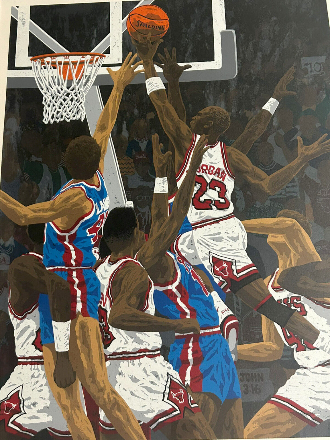 Michael Jordan Limited Edition Original Serigraph 1990 Signed Rick Rush ...