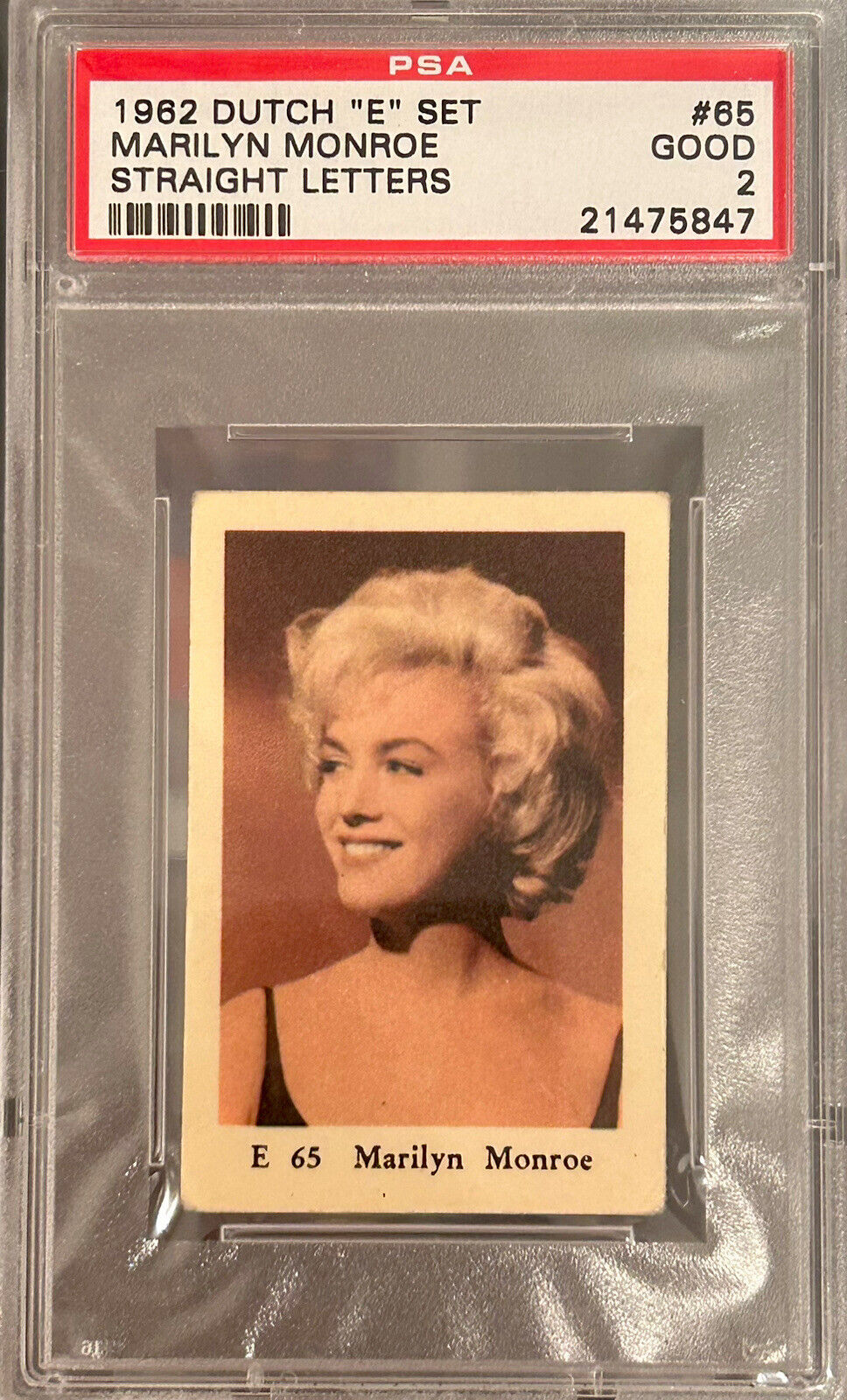 Marylin Monroe 1962 (PSA) 2 GOOD Authentic Trading Card – Beverly