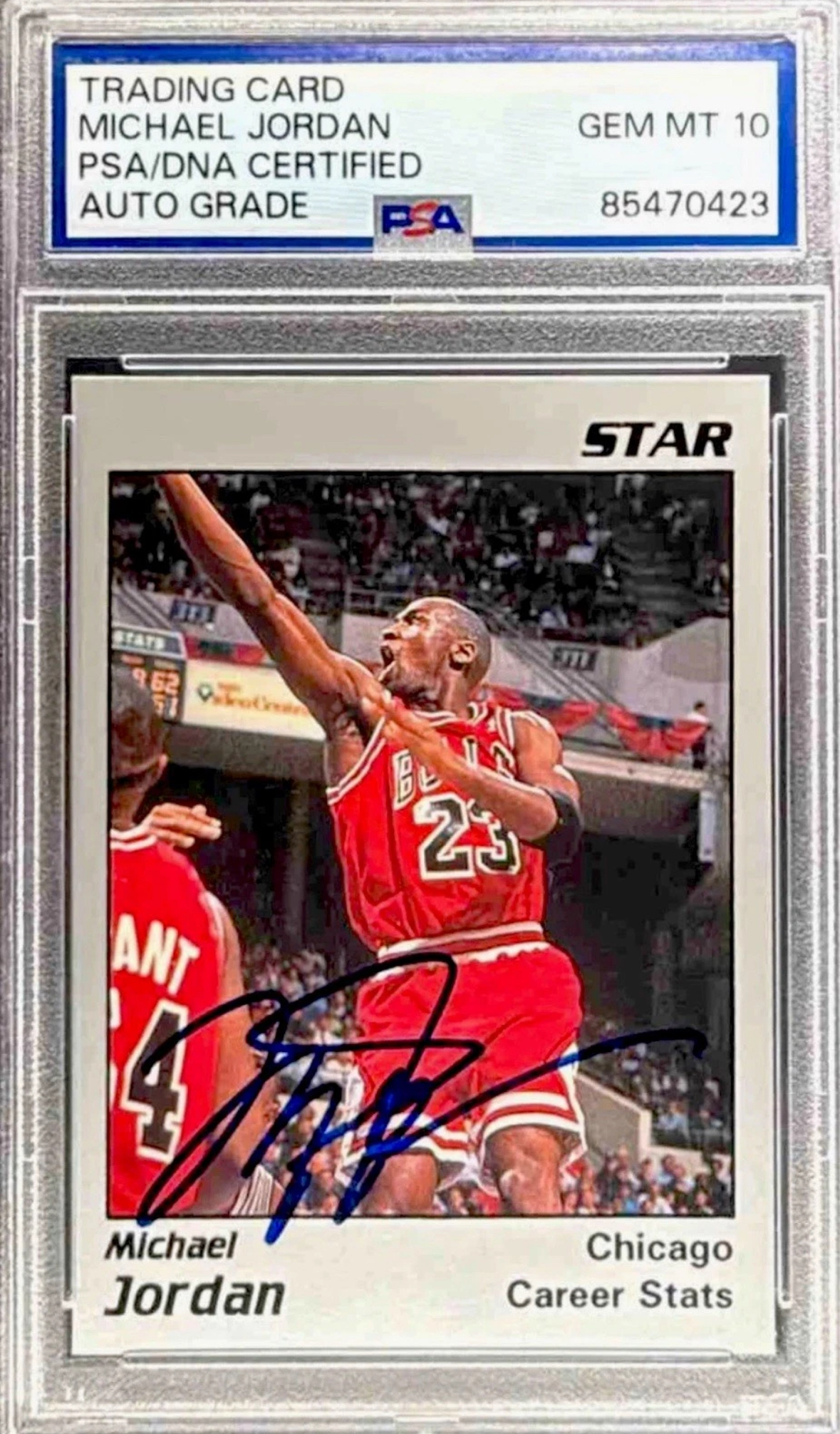 michael jordan-signed-basketball card-psa