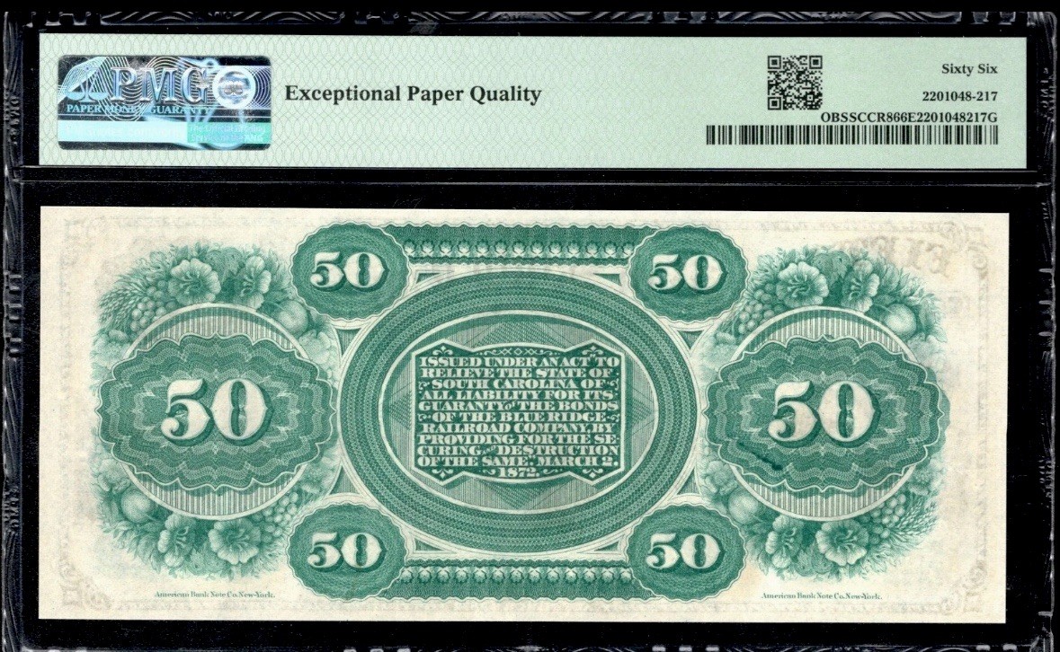 1872-Rare-Civil-War-Currenc-Revenue-PMG-66-GEM-mint