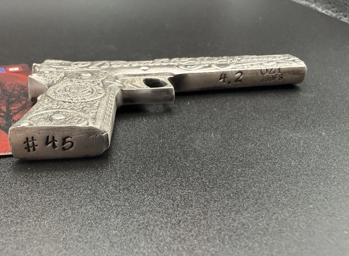 Donald Trump-The Don-45- 45gun-Silver-Pistol-silver-Fine