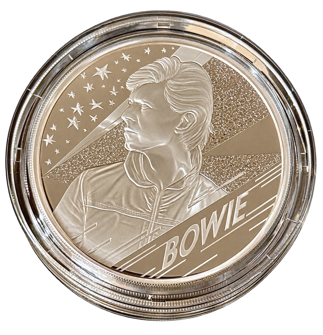 David Bowie- 5 oz -Silver -Proof -10 Pounds - UK Coin - Queen Elizabeth