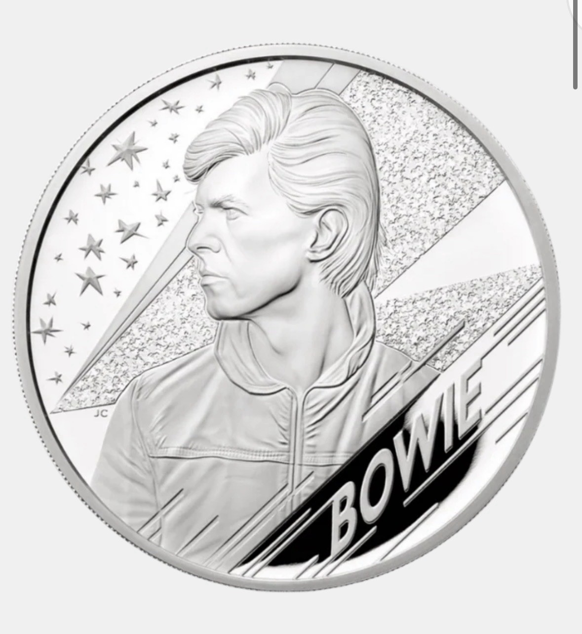 David Bowie- 5oz -Silver -Proof -10 Pounds - UK Coin - Queen Elizabeth-Bowie